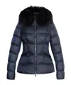 Moncler Boed Short Down Jacket In Blue