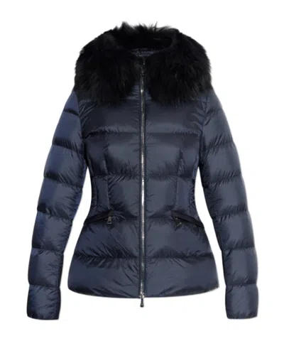 Moncler Boed Short Down Jacket In Blue