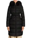 Moncler Boedic Belted Puffer Coat In Black