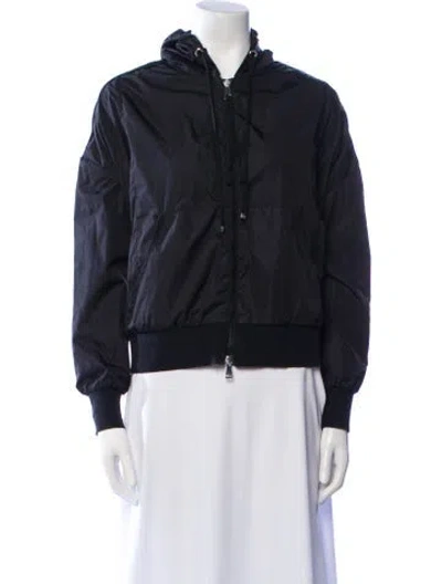 Pre-owned Moncler Bomber Jacket In Blue