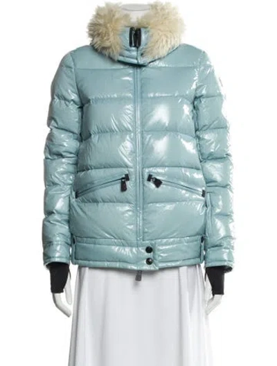 Pre-owned Moncler Bomber Jacket In Blue