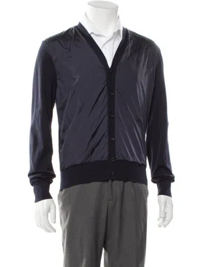 Pre-owned Moncler Bomber Jacket In Blue