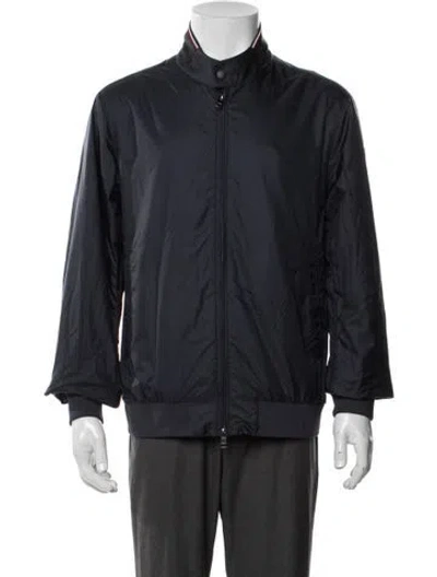 Pre-owned Moncler Bomber Jacket In Blue