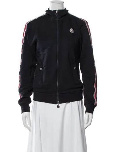 Pre-owned Moncler Bomber Jacket In Blue
