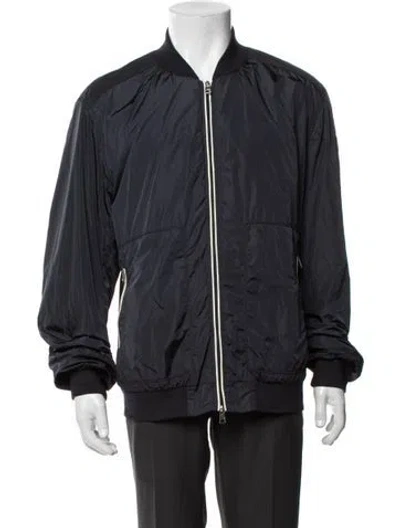 Pre-owned Moncler Bomber Jacket In Blue