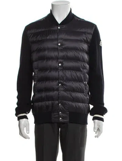 Pre-owned Moncler Bomber Jacket In Blue