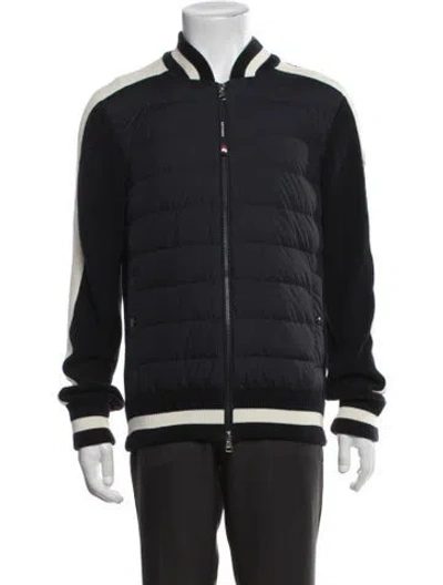Pre-owned Moncler Bomber Jacket In Blue