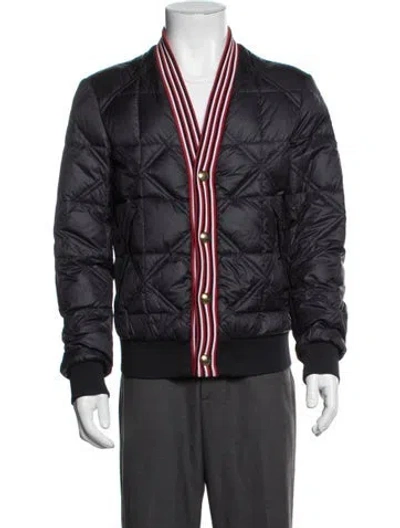 Pre-owned Moncler Bomber Jacket In Blue