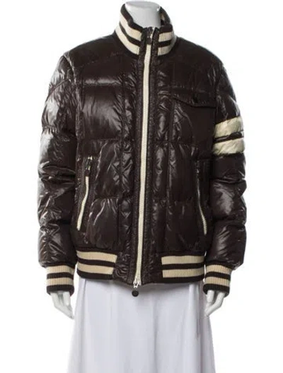 Pre-owned Moncler Bomber Jacket In Brown