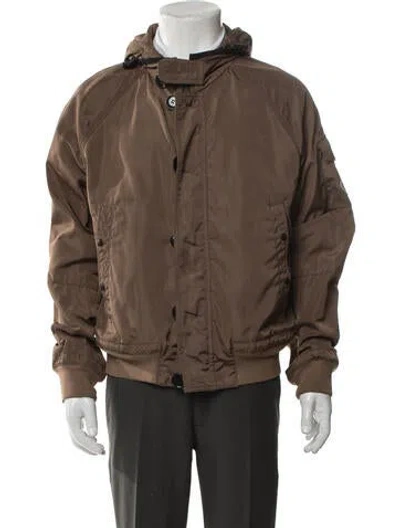 Pre-owned Moncler Bomber Jacket In Brown