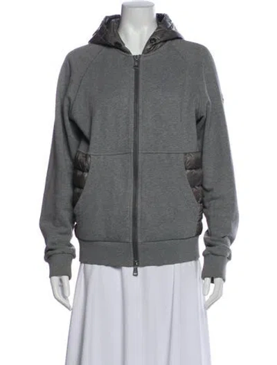 Pre-owned Moncler Bomber Jacket In Gray