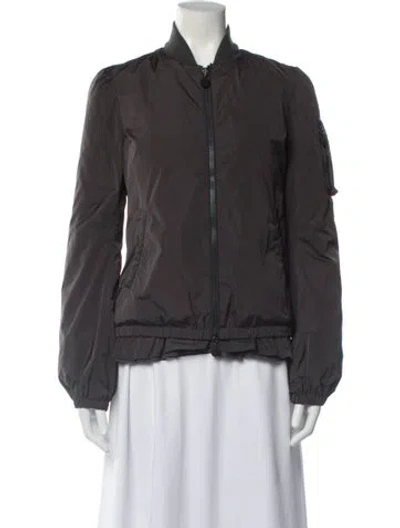 Pre-owned Moncler Bomber Jacket In Gray