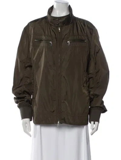 Pre-owned Moncler Bomber Jacket In Green
