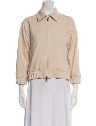 Pre-owned Moncler Bomber Jacket In Neutrals