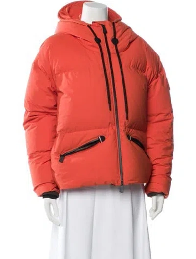 Pre-owned Moncler Bomber Jacket In Orange