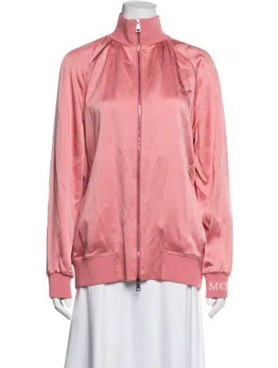 Pre-owned Moncler Bomber Jacket In Pink