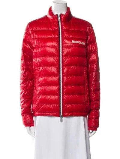 Pre-owned Moncler Bomber Jacket In Red