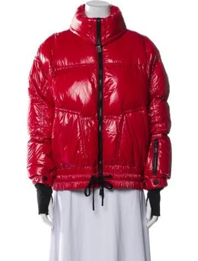 Pre-owned Moncler Bomber Jacket In Red