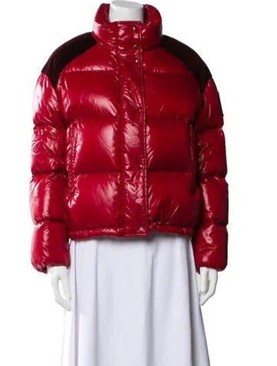Pre-owned Moncler Bomber Jacket In Red