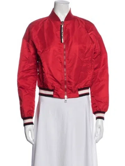 Pre-owned Moncler Bomber Jacket In Red