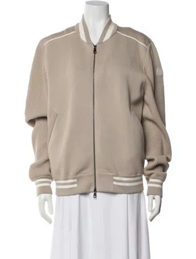 Pre-owned Moncler Bomber Jacket W/ Tags In Neutral