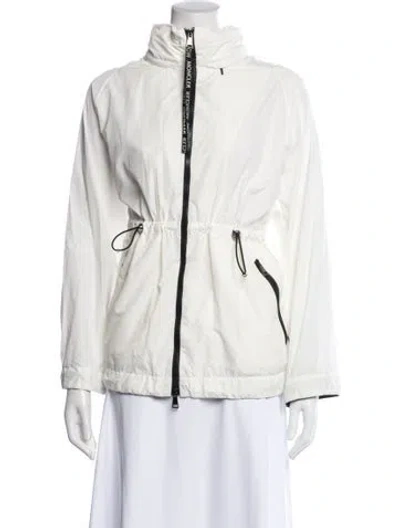 Pre-owned Moncler Bomber Jacket In White