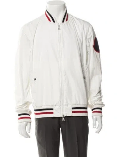 Pre-owned Moncler Bomber Jacket In White