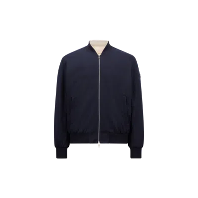 Moncler Villerest Double-sided Down Pilot Jacket In Blue
