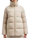 Moncler Bonaguil Short Down Jacket In Neutral