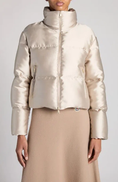 Moncler Bonnelles Down Puffer Jacket In Beige