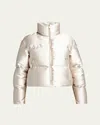 Moncler Bonnelles Quilted Down Jacket In Beige
