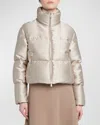 Moncler Bonnelles Quilted Down Jacket In Beige