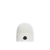 Moncler Logo-patch Waffle-knit Beanie In White