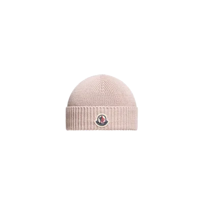 Moncler Kids' Bonnet En Coton À Logo, Filles, Rose, Taille: Xxs In Pink