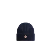 Moncler Grenoble Navy-blue Virgin Wool Hat In Blue