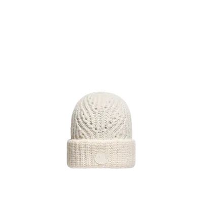 Moncler Bonnet En Laine Et Alpaga Mélangés, Femme, Blanc, Taille: Uni