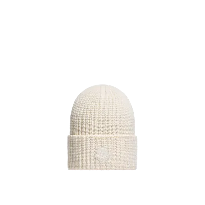 Moncler Bonnet En Laine Et Cachemire Mélangés, Femme, Blanc, Taille: Uni In White