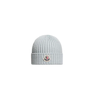 Moncler Kids' Bonnet En Laine, Filles, Bleu, Taille: S In Gray