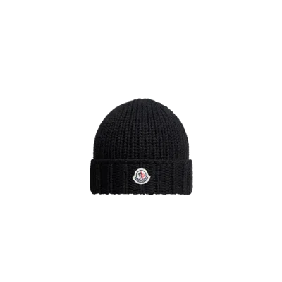 Moncler Kids' Wool Beanie, Girls, Black, Size: S