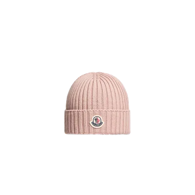 Moncler Kids' Bonnet En Laine, Filles, Rose, Taille: M In Pink
