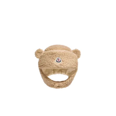 Moncler Bonnet En Teddy Avec Protège-oreilles, Enfant, Beige, Taille: Xxs In Neutral