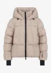 Moncler Bomber Jacket With Hood And Cuffs In Multi