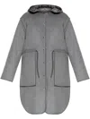 Moncler Bonrepos 3-in-1 Cashmere-blend Long Coat In Grey