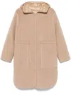 Moncler Women's Camel Cloth Jacket With Hood In Neutrals