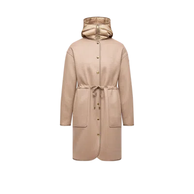 Moncler Doudoune Longue 3-en-1 En Laine Et Cachemire Bonreposse In Brown