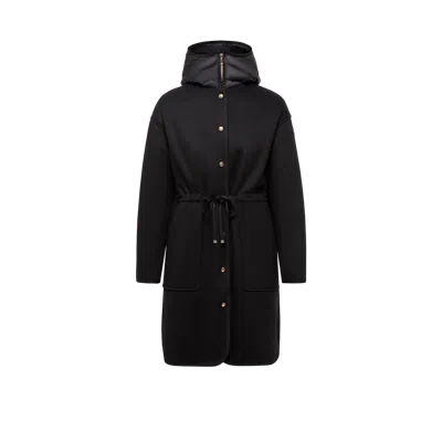 Moncler Doudoune Longue 3-en-1 En Laine Et Cachemire Bonreposse In Black