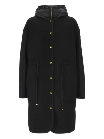 Moncler Bonreposse Hooded Coat In Black