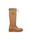 Moncler Light Brown Kickstream High Rain Boots In Brown