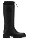 Moncler Black Kickstream High Rain Tall Boots In Black