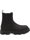 Moncler Peak City Nubuck Chelsea Boots In Black